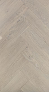 BARLINEK-Třívrstvá dřevěná podlaha-Dub Marzipan Muffin Herringbone 130, 14x130x725mm, bal 0,65m2